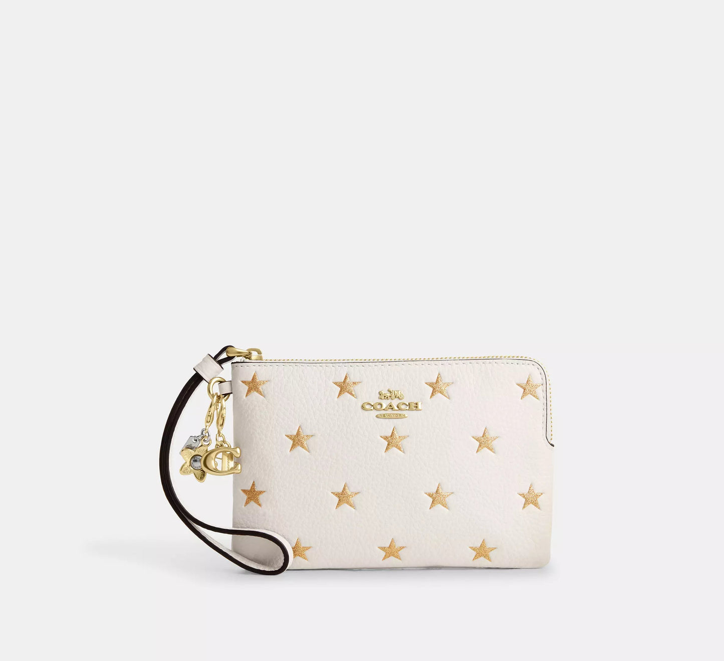 Coach box wristlet black