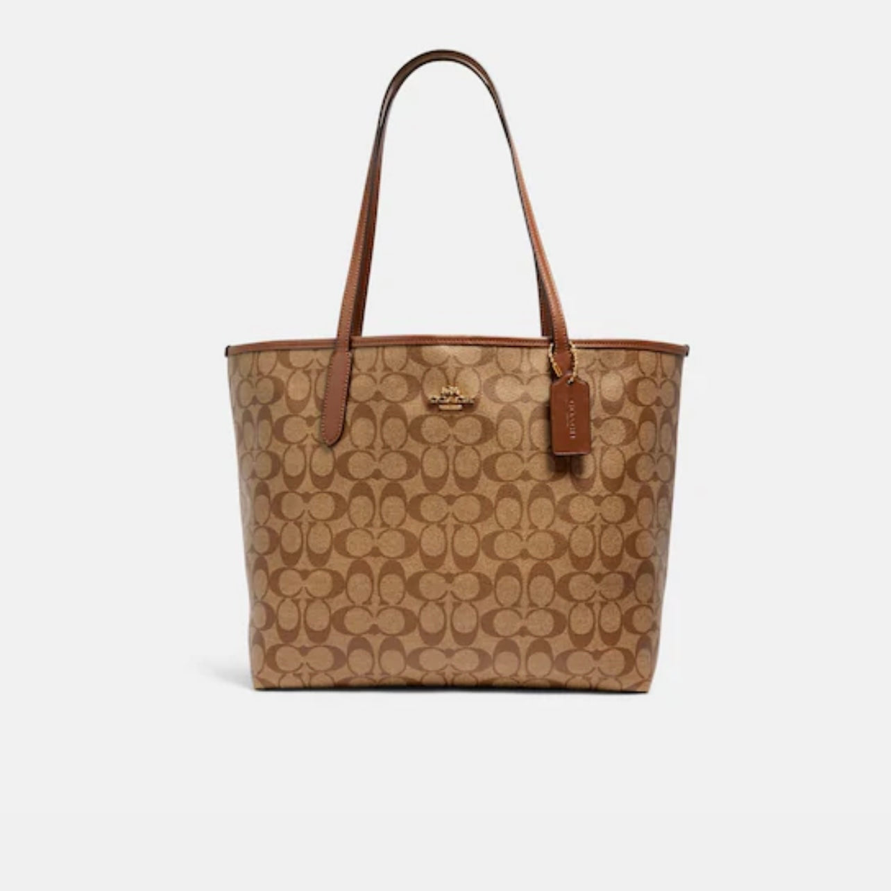 Coach City Tote In Signature Canvas