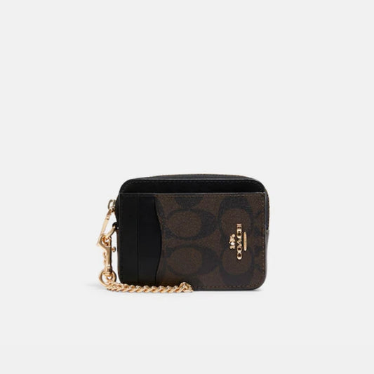 Coach zip card case